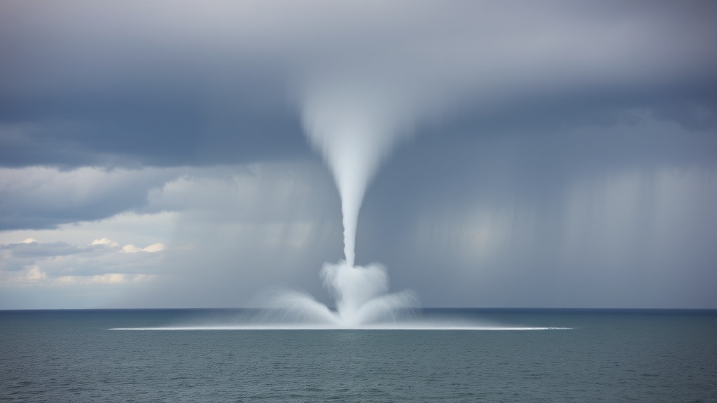 Maravilhas Naturais: Fenômenos Que Vão Te Deixar Sem Fôlego 2 Tornado de água sobre o mar