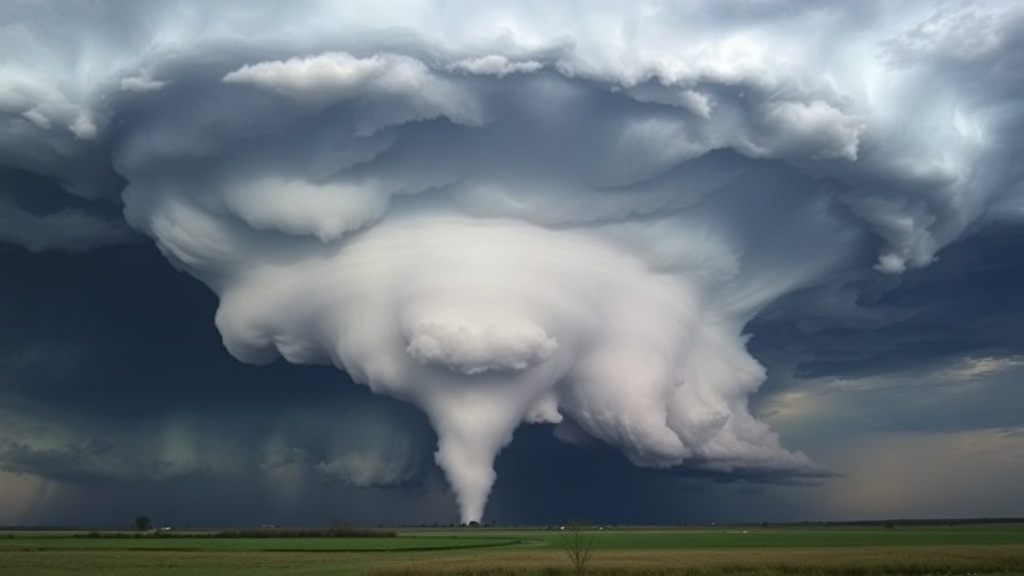 Maravilhas Naturais: Fenômenos Que Vão Te Deixar Sem Fôlego 3 Supercélula de tempestade com nuvem funil